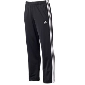 Black and White Addidas Straight Legged Sweatpants